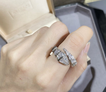 [Mystic Crown]SERPENTI LARGE RING SILVER DIAMOND PAVED