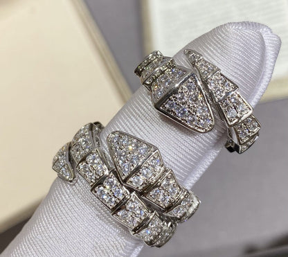 [Mystic Crown]SERPENTI LARGE RING SILVER DIAMOND PAVED