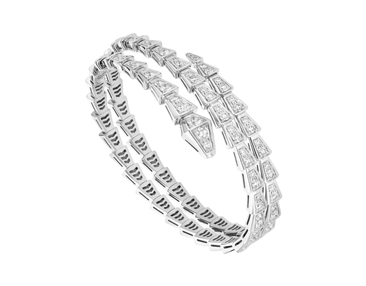 [Mystic Crown]SERPENTI BRACELET SILVER DIAMOND DOUBLE ROW