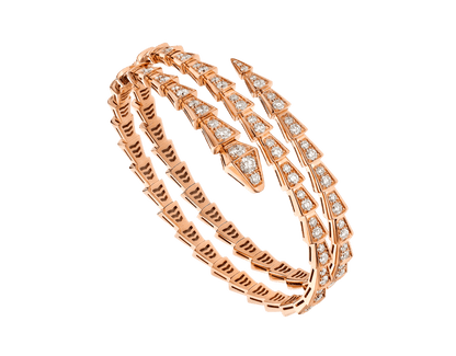 [Mystic Crown]SERPENTI BRACELET PINK GOLD DIAMOND DOUBLE ROW