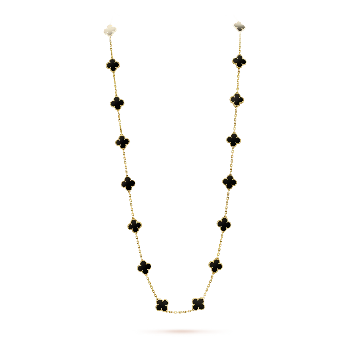 [Mystic Crown]CLOVER 20 MOTIFS ONYX NECKLACE