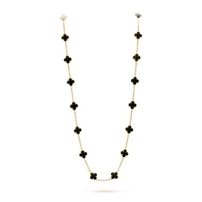[Mystic Crown]CLOVER 20 MOTIFS ONYX NECKLACE