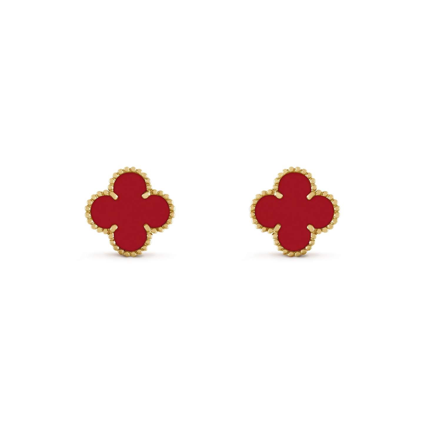 [Mystic Crown]CLOVER MINI 9.5MM CARNELIAN EARRINGS