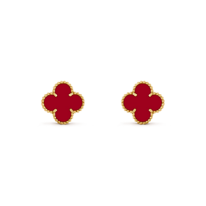 [Mystic Crown]CLOVER MEDIUM 1 MOTIFS CARNELIAN  EARRINGS