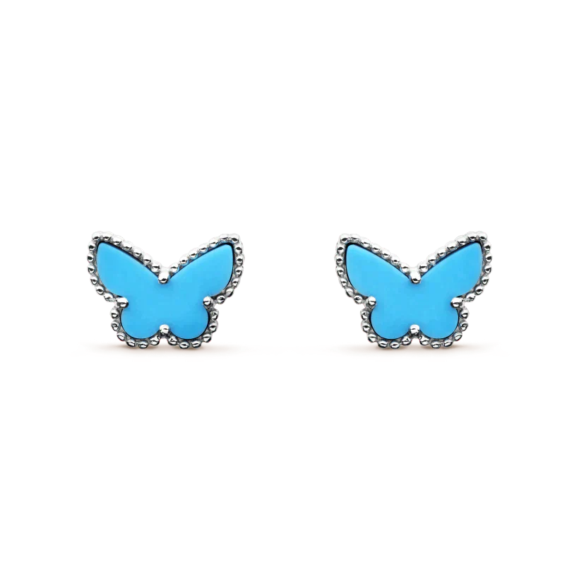 [Mystic Crown]BUTTERFLY TURQUOISE EARRINGS SILVER