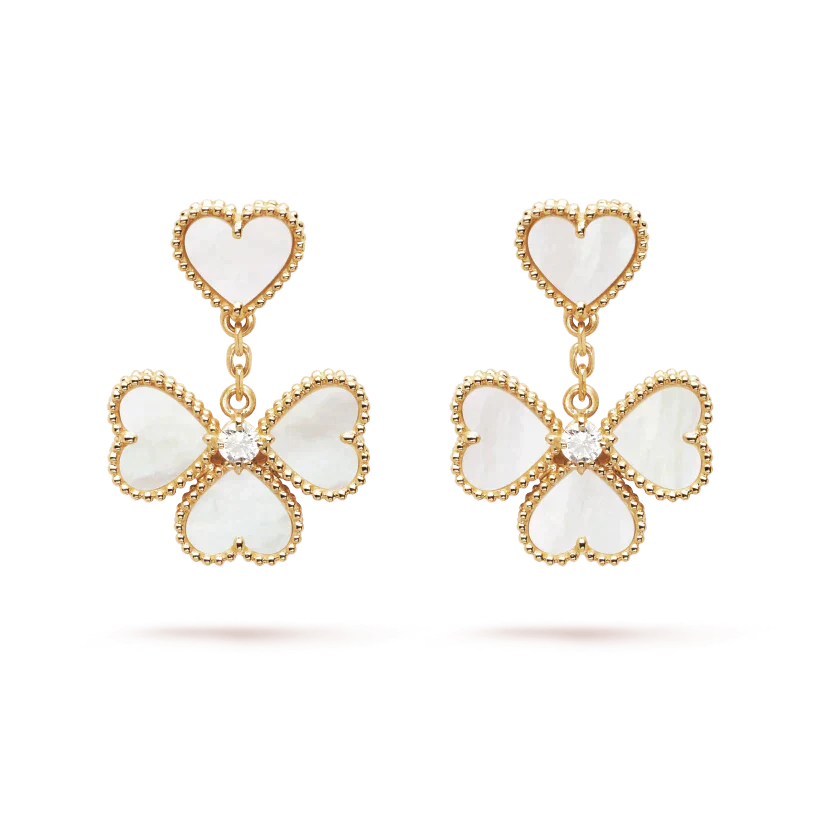 [Mystic Crown]CLOVER SWEET WHITE MOP EARRINGS