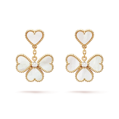 [Mystic Crown]CLOVER SWEET WHITE MOP EARRINGS