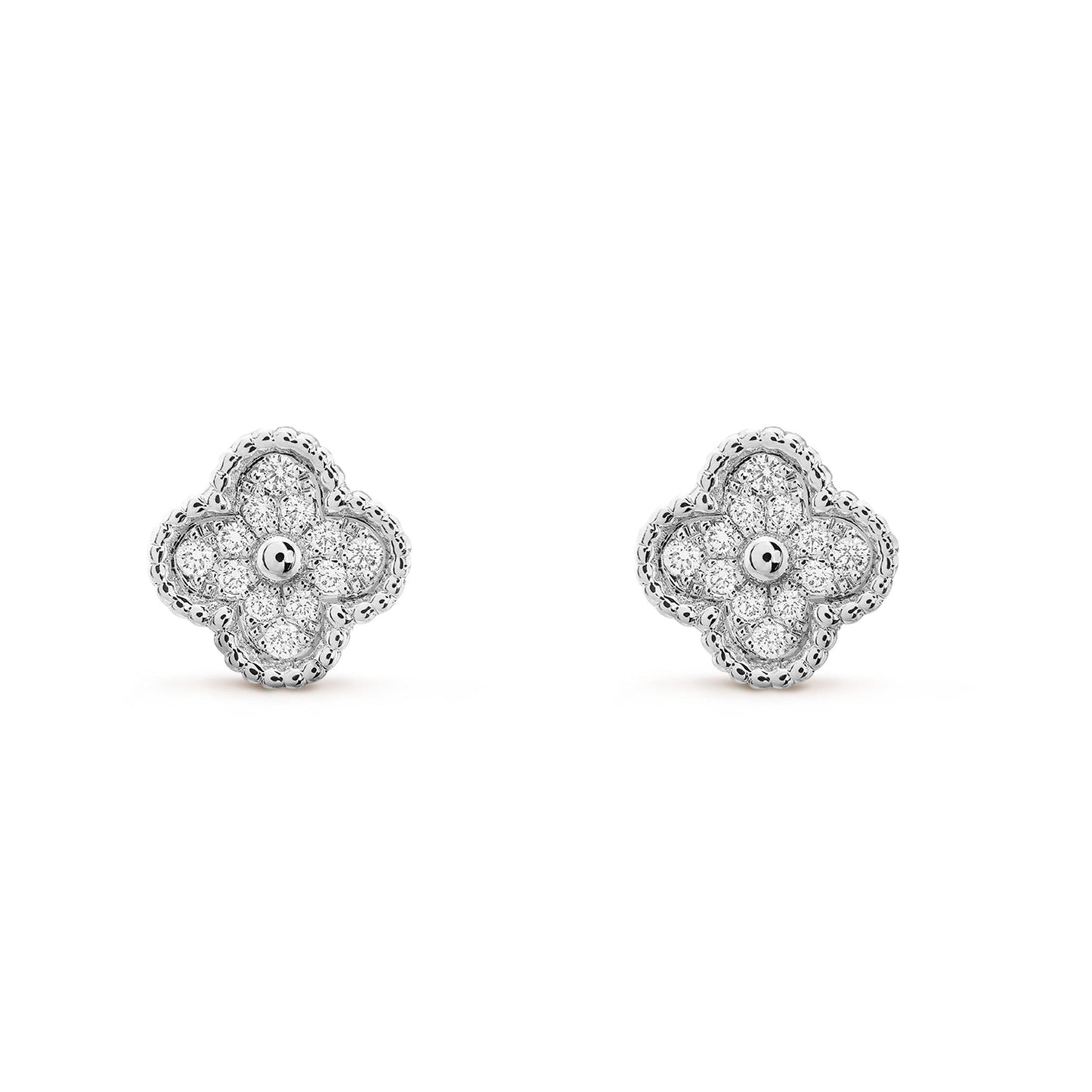 [Mystic Crown]CLOVER MINI DIAMOND STUD EARRINGS