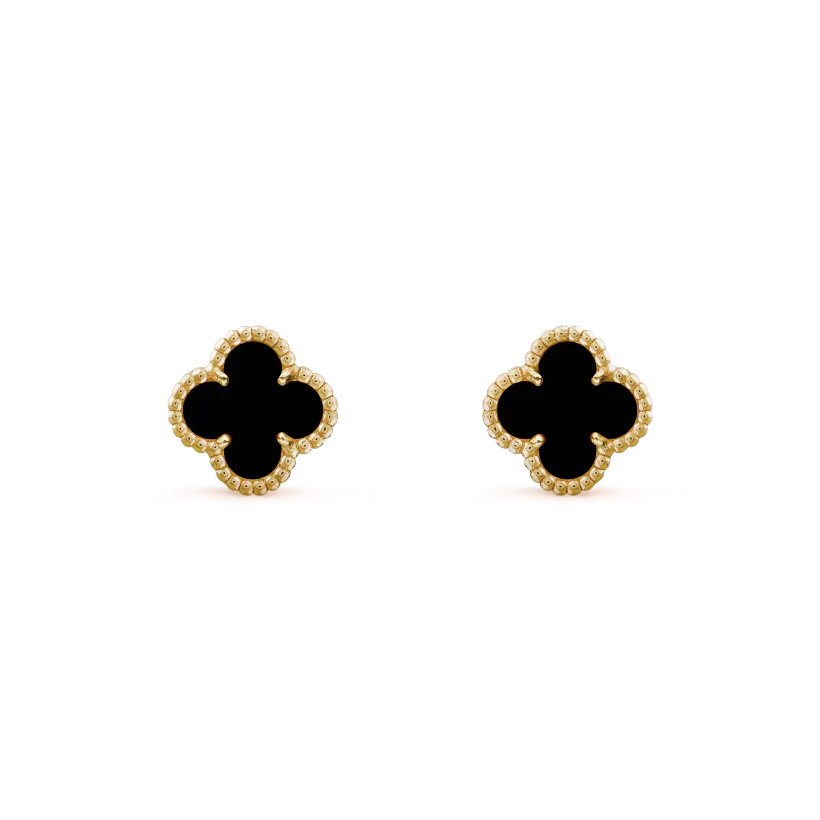 [Mystic Crown]CLOVER MINI 9.5MM BLACK MOP EARRINGS