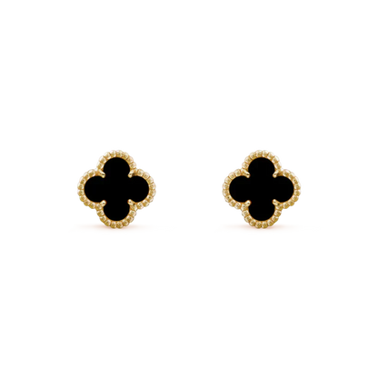 [Mystic Crown]CLOVER MINI 9.5MM BLACK MOP EARRINGS