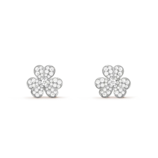 [Mystic Crown]CLOVER COMOS DIAMOND EARRINGS SILVER