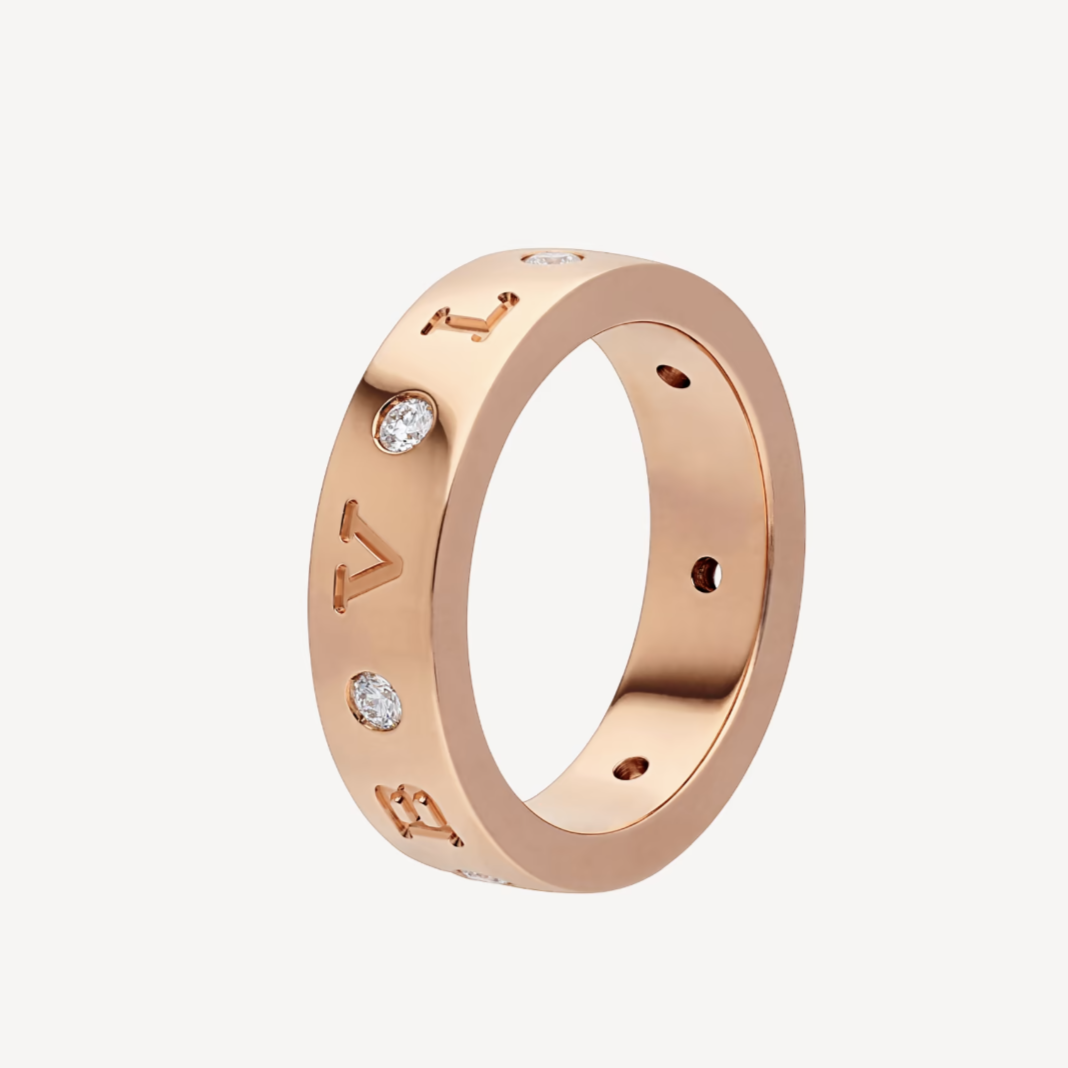 [Mystic Crown]ZERO 1 ESSENTIAL PINK GOLD BAND WITH DIAMONDS RING