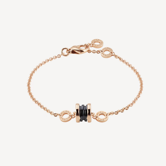 [Mystic Crown]ZERO 1 SOFT PINK GOLD AND BLACK CERAMIC BRACELET