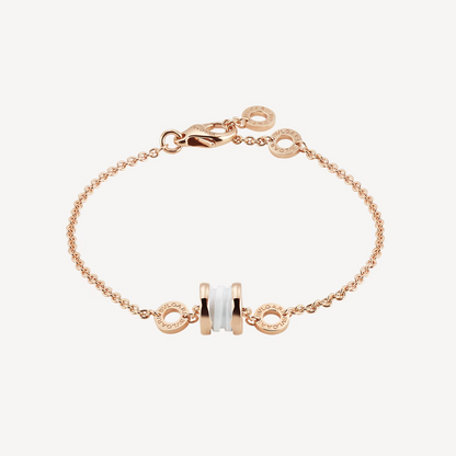 [Mystic Crown]ZERO 1 SOFT PINK GOLD AND WHITE CERAMIC BRACELET
