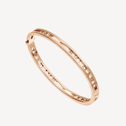 [Mystic Crown]ZERO 1 SPIRAL LOGO PINK GOLD BRACELET