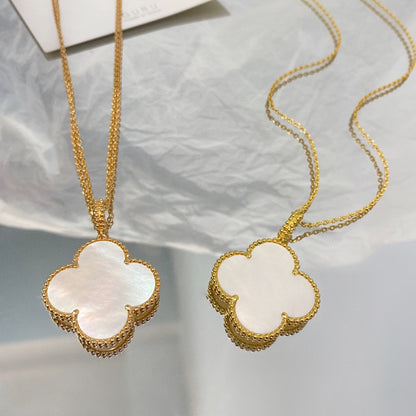 [Mystic Crown]CLOVER 25MM MOP LARGE PENDANT NECKLACE