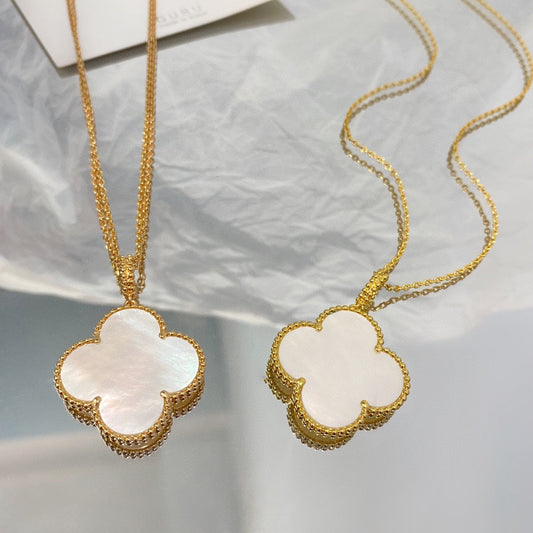 [Mystic Crown]CLOVER 25MM MOP LARGE PENDANT NECKLACE