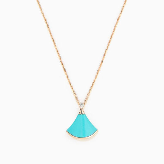 [Mystic Crown]DREAM NECKLACE TURQUOISE PINK GOLD