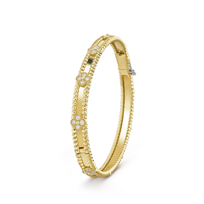[Mystic Crown]CLOVER BRACELET 4MM DIAMONDS