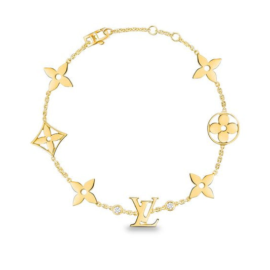 [Mystic Crown]STAR AND SUN 7 MOTIFS GOLD BRACELET