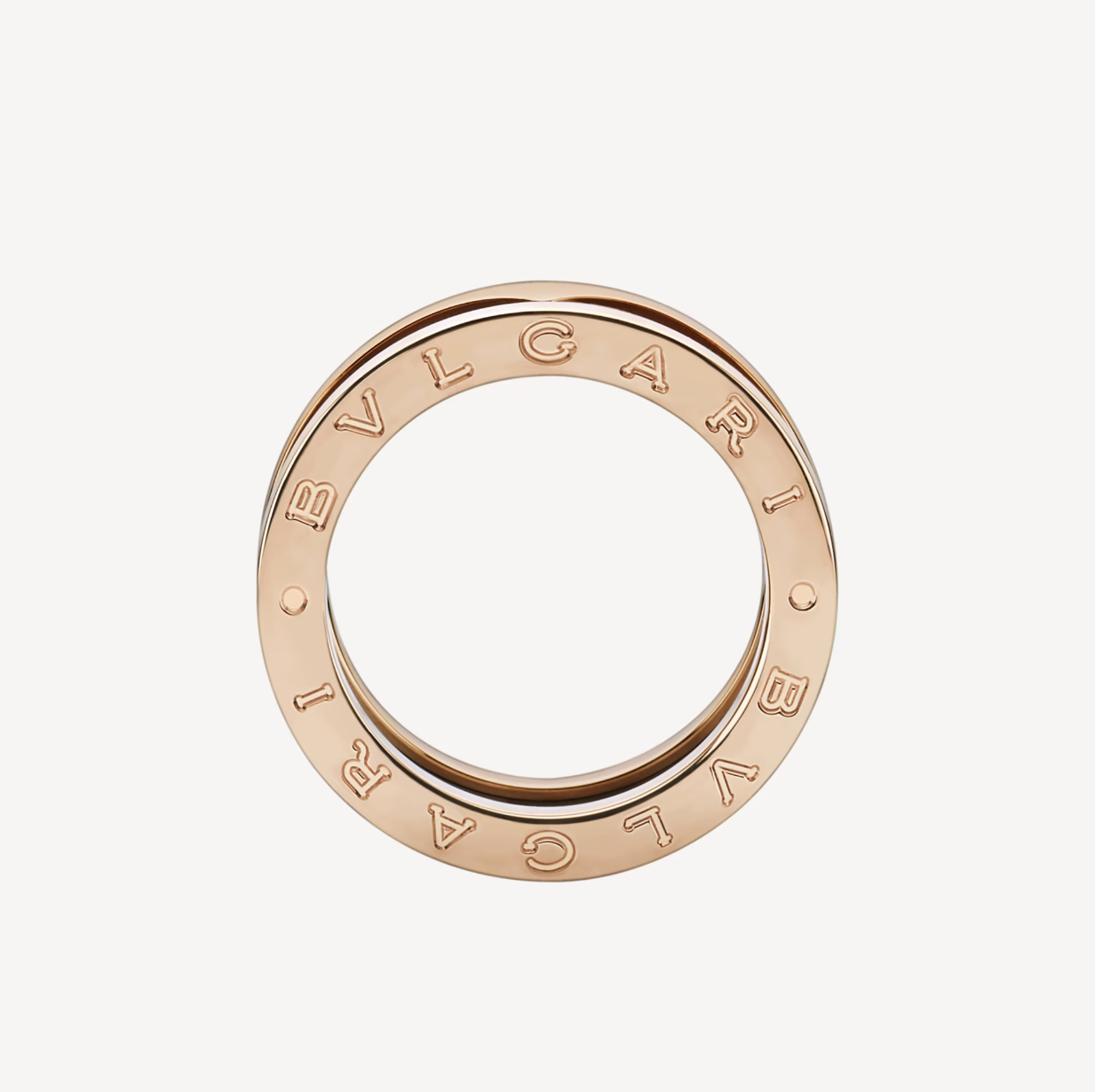 [Mystic Crown]ZERO 1 TWO-BAND LOOPS AND BLACK CERAMIC PINK GOLD RING