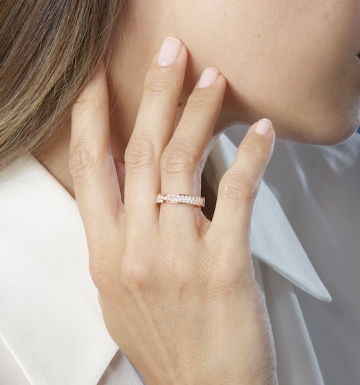 [Mystic Crown]ALLIANCE LIENS VIDENCE PAVED DIAMOND 4MM RING