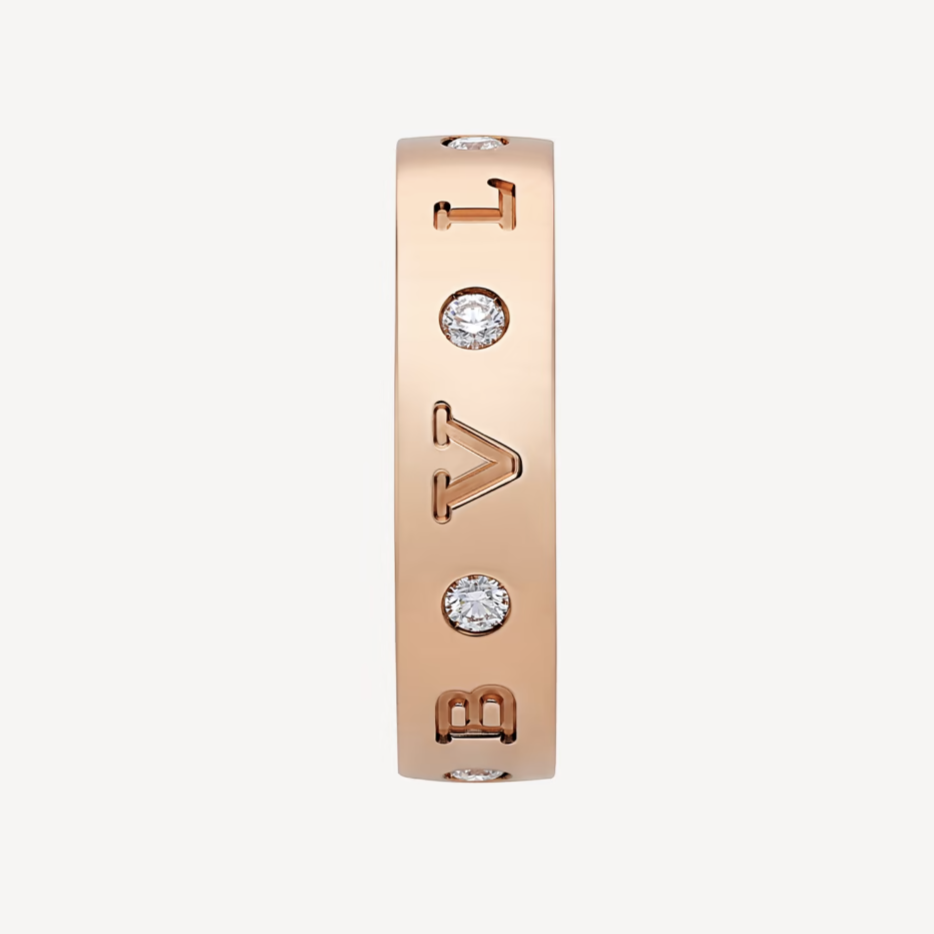 [Mystic Crown]ZERO 1 ESSENTIAL PINK GOLD BAND WITH DIAMONDS RING