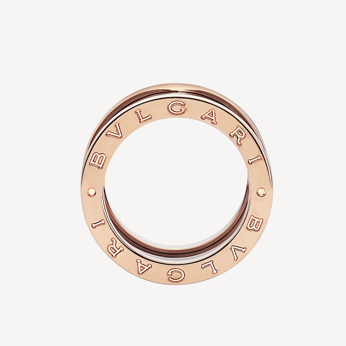 [Mystic Crown]ZERO 1 FOUR-BAND LOOPS AND BLACK CERAMIC SPIRAL PINK GOLD RING