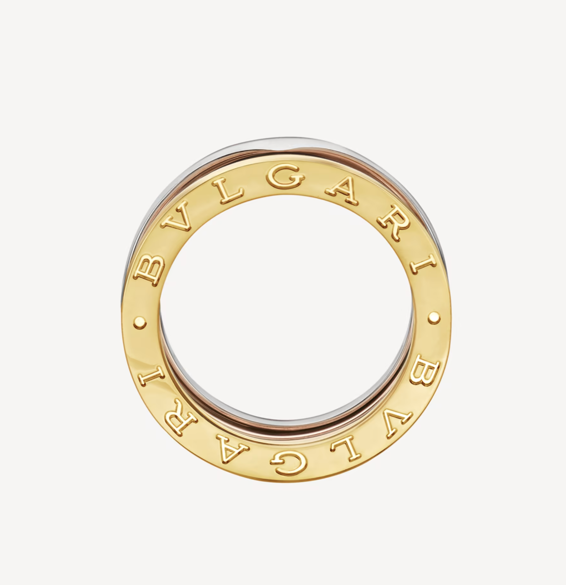 [Mystic Crown]ZERO 1 THREE-BAND ROSE WHITE AND YELLOW RING