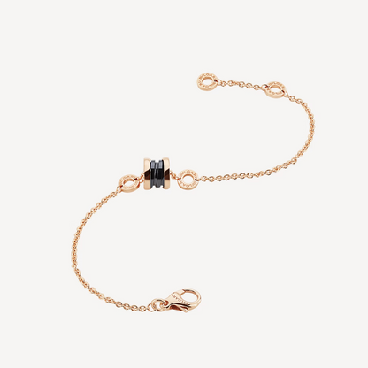 [Mystic Crown]ZERO 1 SOFT PINK GOLD AND BLACK CERAMIC BRACELET