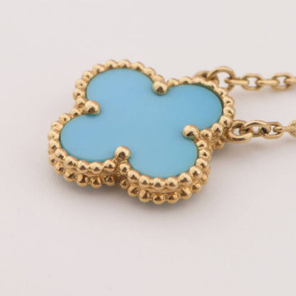 [Mystic Crown]CLOVER 15MM VINTAGE TURQUOISE NECKLACE