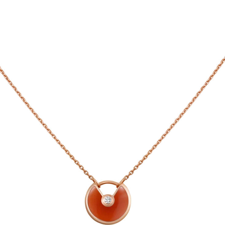 [Mystic Crown]AMULETTE GOLD CARNELIAN ONYX NECKLACE
