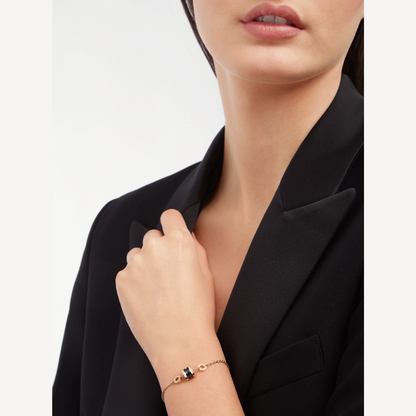 [Mystic Crown]ZERO 1 SOFT PINK GOLD AND BLACK CERAMIC BRACELET