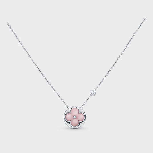[Mystic Crown]SUN MOTIF PINK MOP SILVER BRACELET