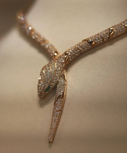 [Mystic Crown]HIGH-END CUSTOM GOLD SNAKE NECKLACE