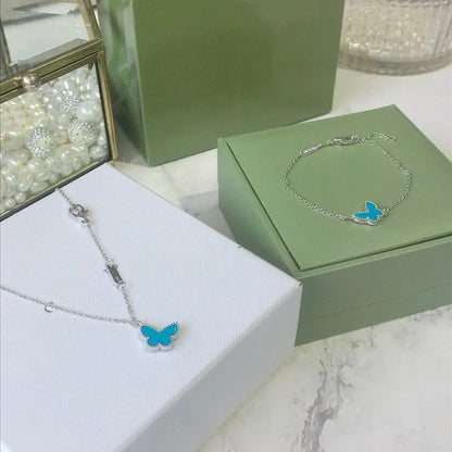 [Mystic Crown]BUTTERFLY TURQUOISE BUTTERFLY BRACELET SILVER