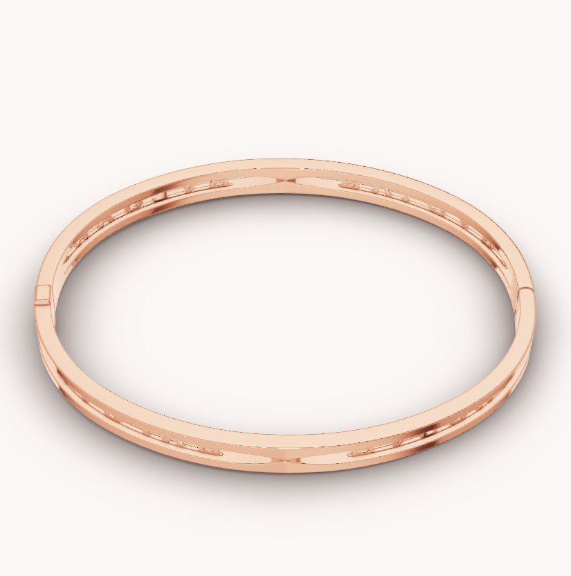 [Mystic Crown]ZERO 1 SPIRAL LOGO PINK GOLD BRACELET