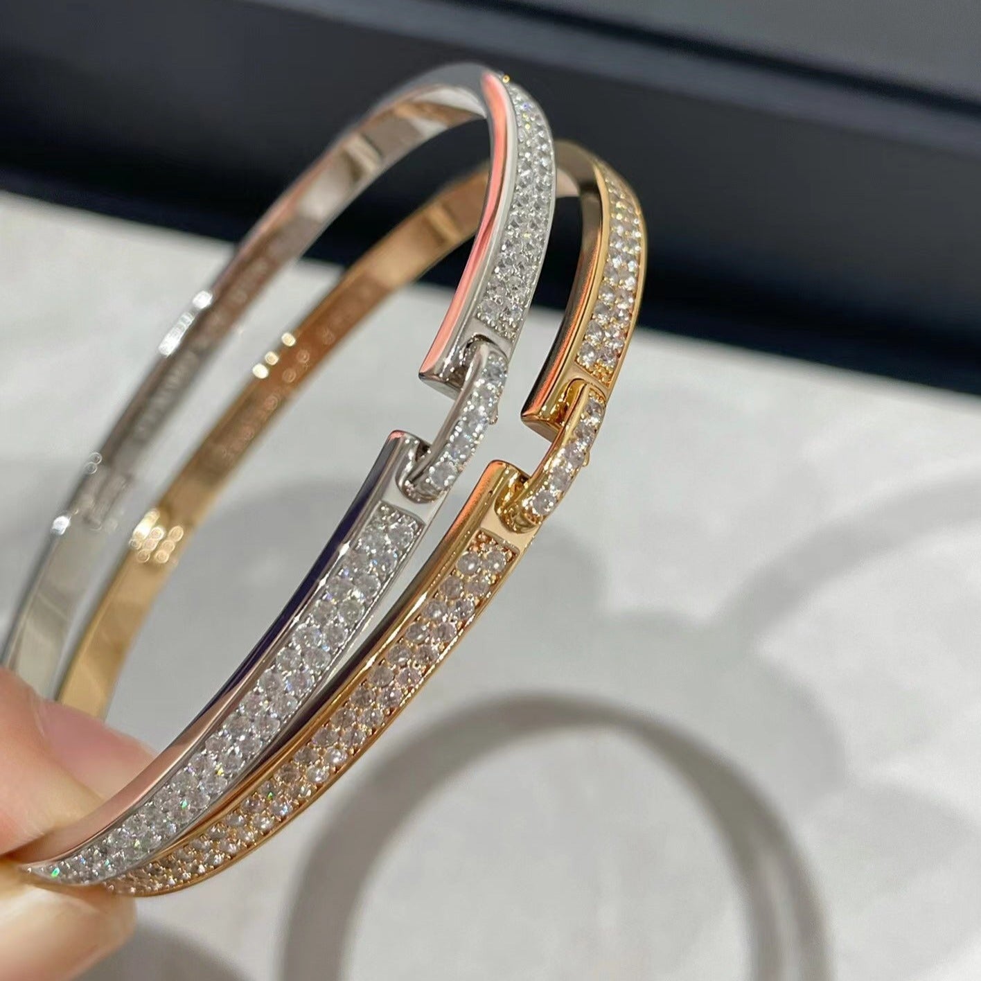[Mystic Crown]LIENS VIDENCE DIAMOND PAVED BRACELET