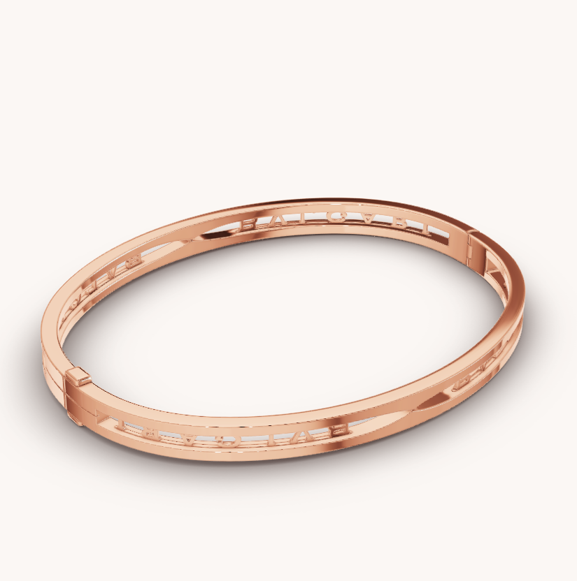 [Mystic Crown]ZERO 1 SPIRAL LOGO PINK GOLD BRACELET