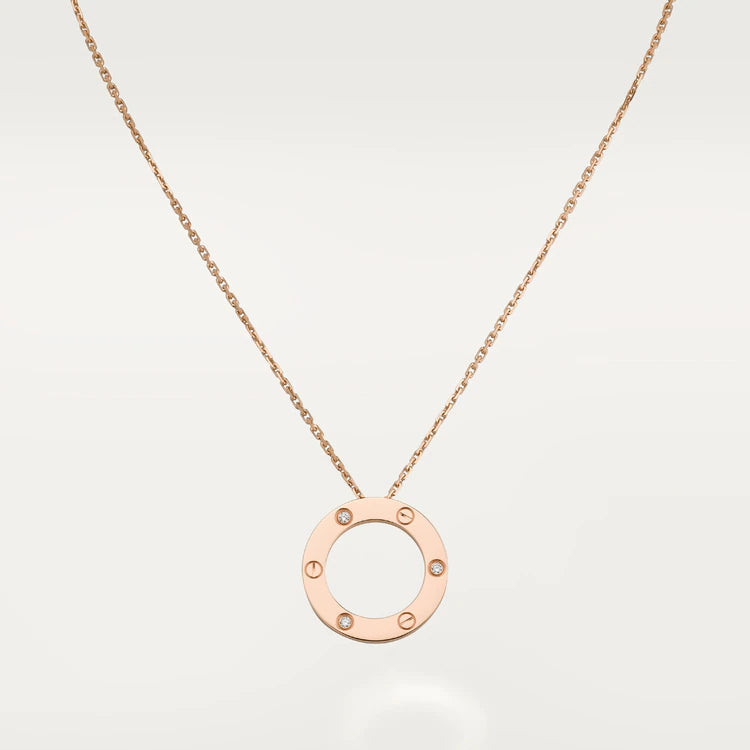 [Mystic Crown]LOVE NECKLACE 16MM 3 DIAMONDS