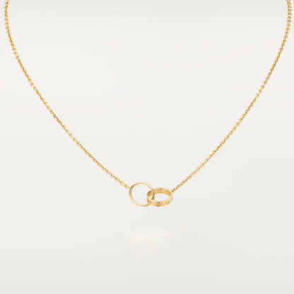 [Mystic Crown]LOVE NECKLACE DOUBLE RING GOLD
