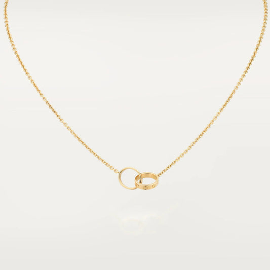[Mystic Crown]LOVE NECKLACE DOUBLE RING GOLD