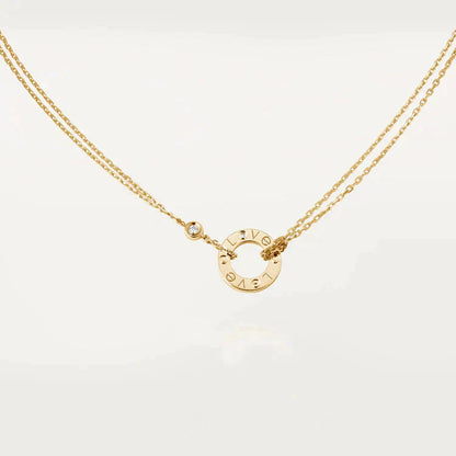 [Mystic Crown]LOVE NECKLACE 16MM 2 DIAMONDS