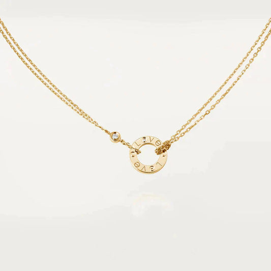 [Mystic Crown]LOVE NECKLACE 16MM 2 DIAMONDS
