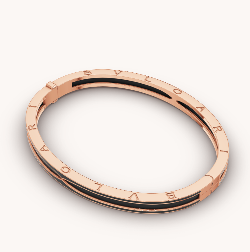 [Mystic Crown]ZERO 1 PINK GOLD WITH MATTE BLACK CERAMIC BRACELET