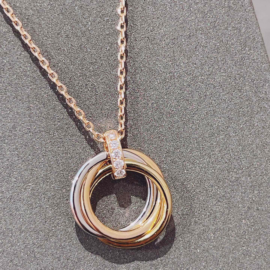 [Mystic Crown]TRINITY NECKLACE GOLD  DIAMONDS