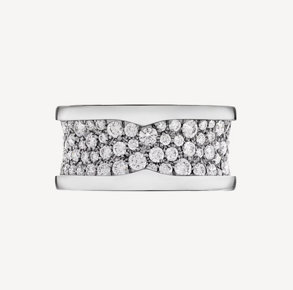 [Mystic Crown]ZERO 1 WITH PAVED DIAMONDS ON THE SPIRAL RING