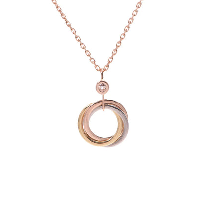 [Mystic Crown]TRINITY SILVER GOLD PINK GOLD NECKLACE