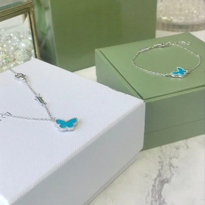[Mystic Crown]BUTTERFLY TURQUOISE BUTTERFLY BRACELET SILVER