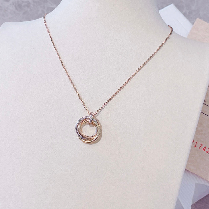 [Mystic Crown]TRINITY NECKLACE GOLD  DIAMONDS